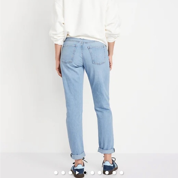 Old Navy Women's WOW Boyfriend Light Blue Straight Leg Jeans - Picture 2 of 5